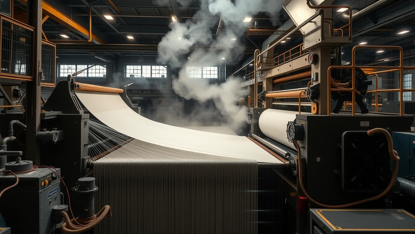 Paper mill production floor